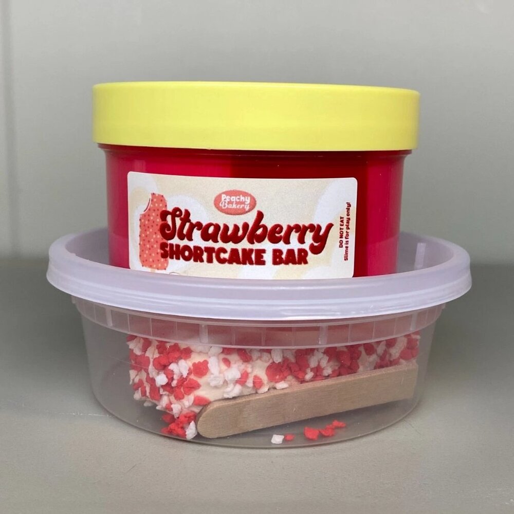 Peachybbies Slime Strawberry Shortcake Bar CLAY Kit BRAND NEW